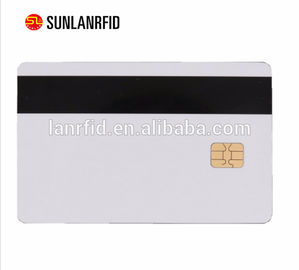 China White Contact Card Blank PVC Magenitic Stripe Smart Card with Free sample supplier